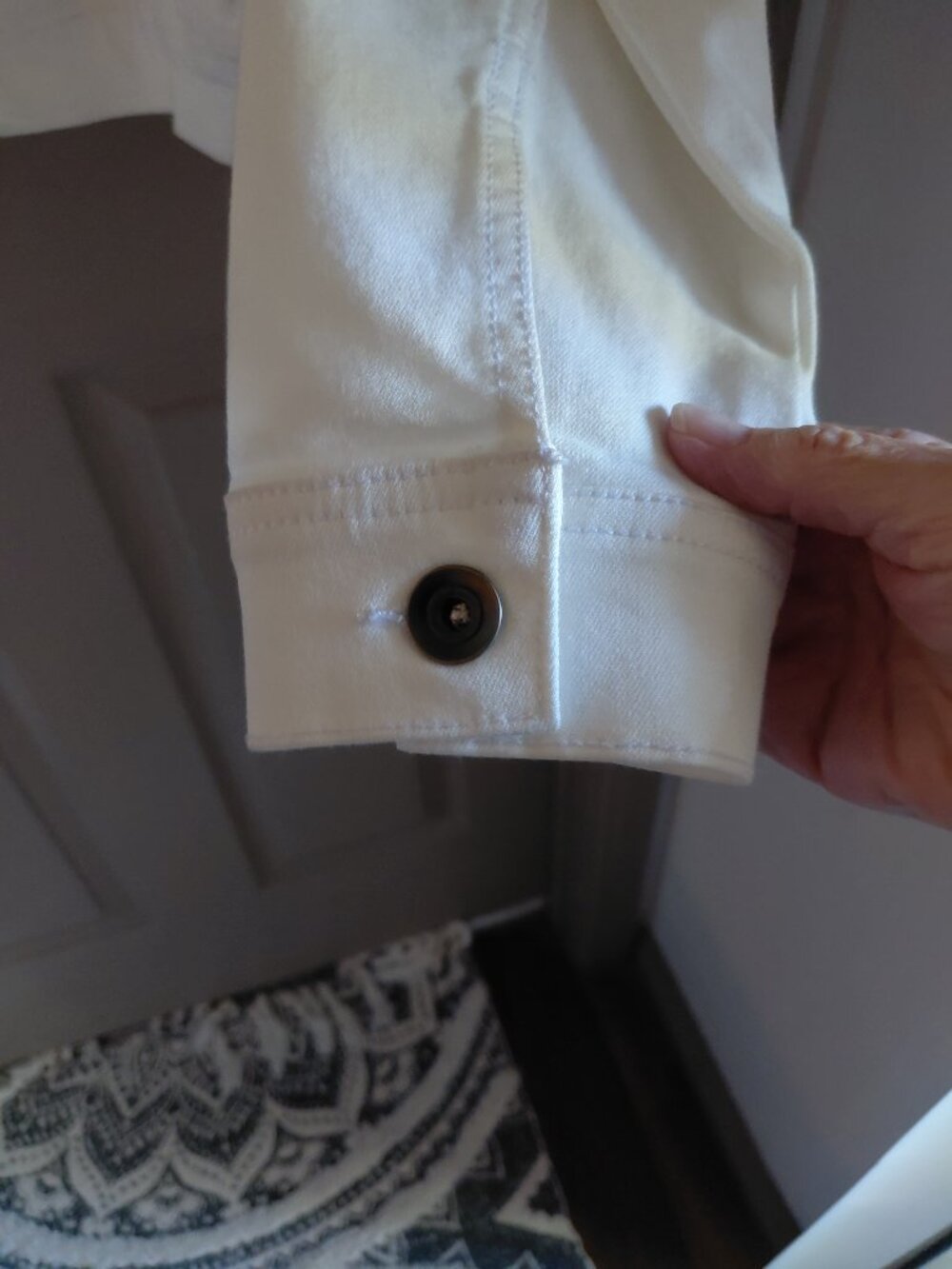 White Jean Jacket - Picture 3 of 5